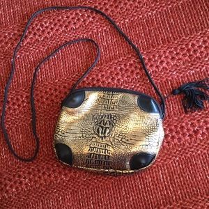 Black & gold shoulder bag